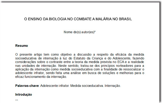 Exemplo Elementos Pré-textuais ABNT