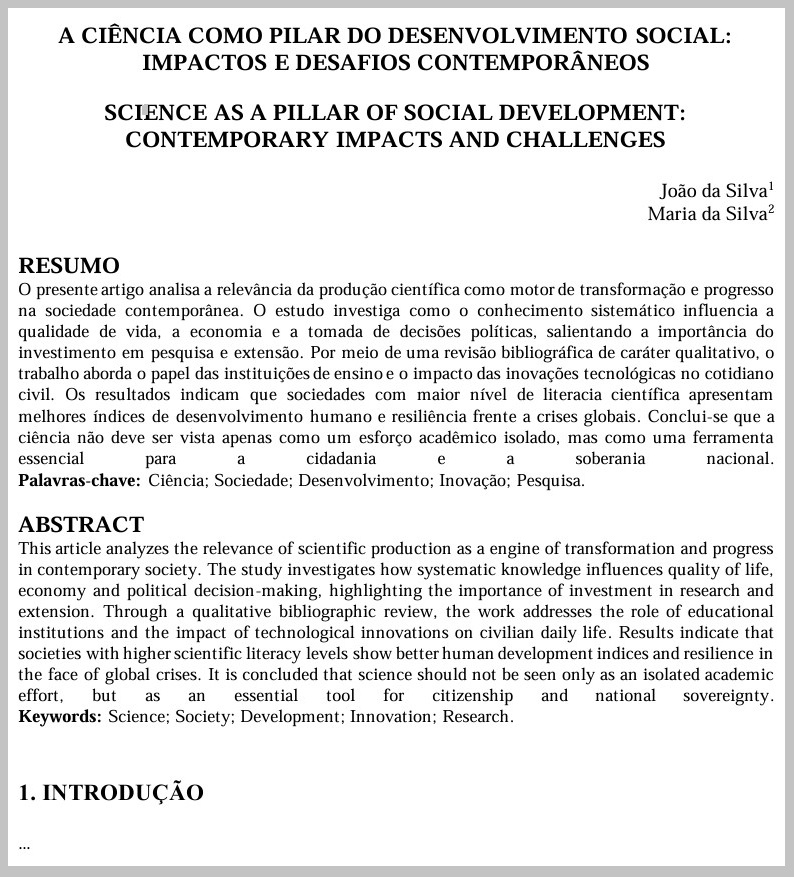 Exemplo Elementos Pré-textuais ABNT
